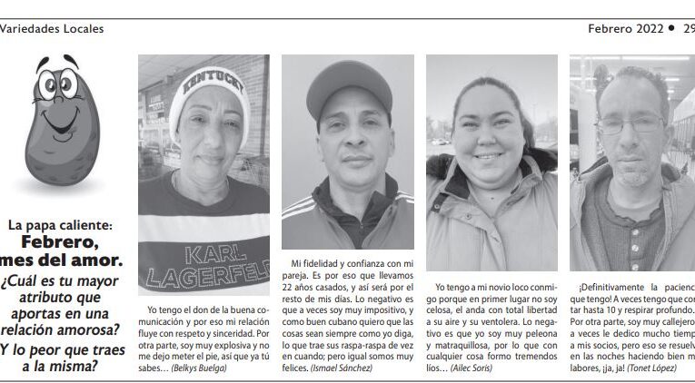 La papa caliente: Febrero, mes del amor. ¿Cuál es tu mayor atributo que aportas en una relación amorosa? ¿Y lo peor que traes a la misma?