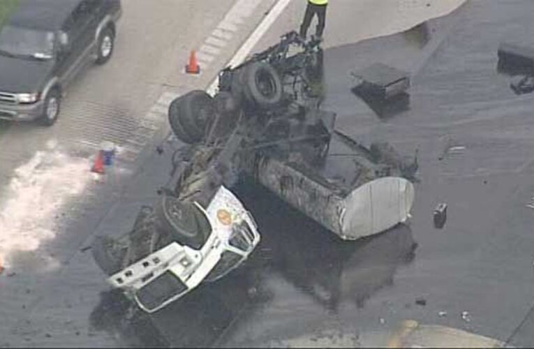 Tanque séptico de 3,000 galones se estrella y se derrama en la autopista Gene Snyder