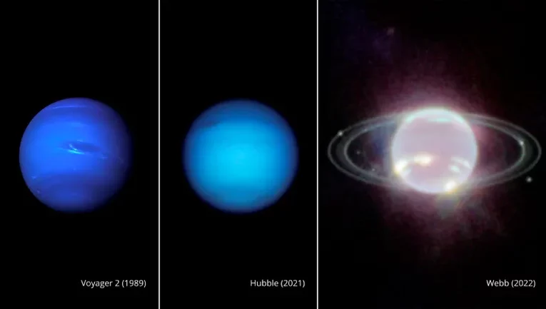 NASA publica nuevas fotos de Neptuno