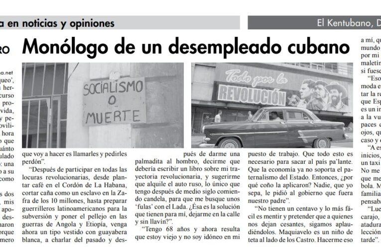 Memorias de El Kentubano: Monólogo de un desempleado cubano