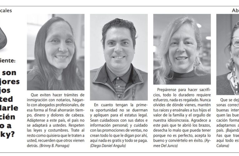 La papa caliente: ¿Cuáles son los 3 mejores consejos que usted podría darle a un recién llegado a Kentucky?  