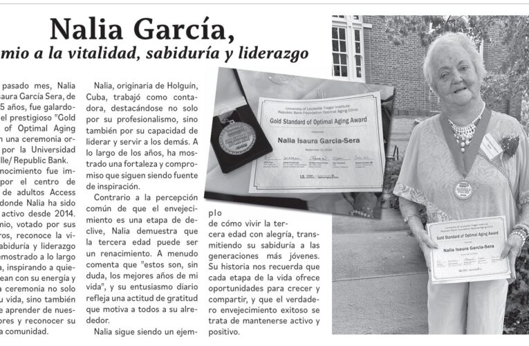 Rostros locales: Nalia García, premio a la vitalidad, sabiduría y liderazgo