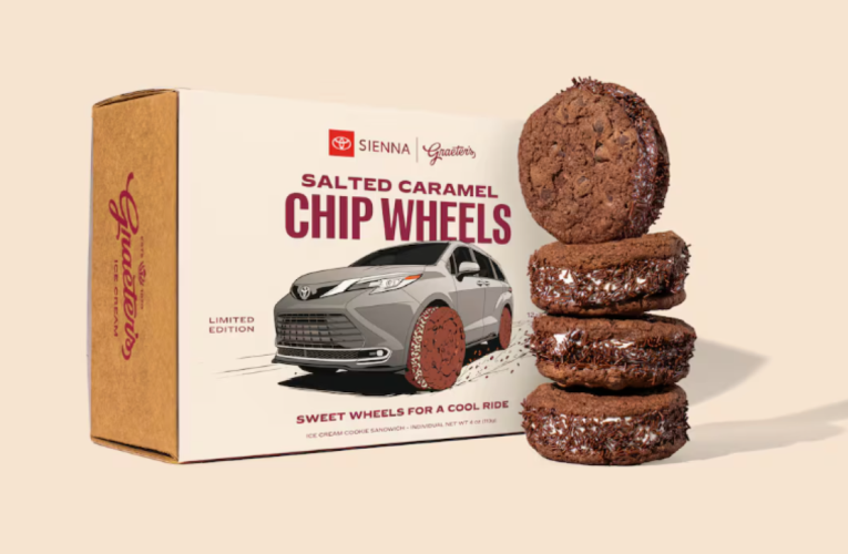 Graeter’s y Toyota se unen para crear unas llantas de edición limitada con sabor a caramelo salado y patatas fritas.